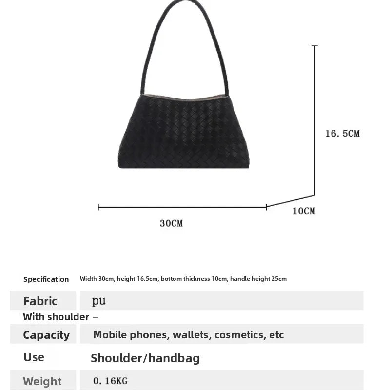 Woven Shoulder Handbag,