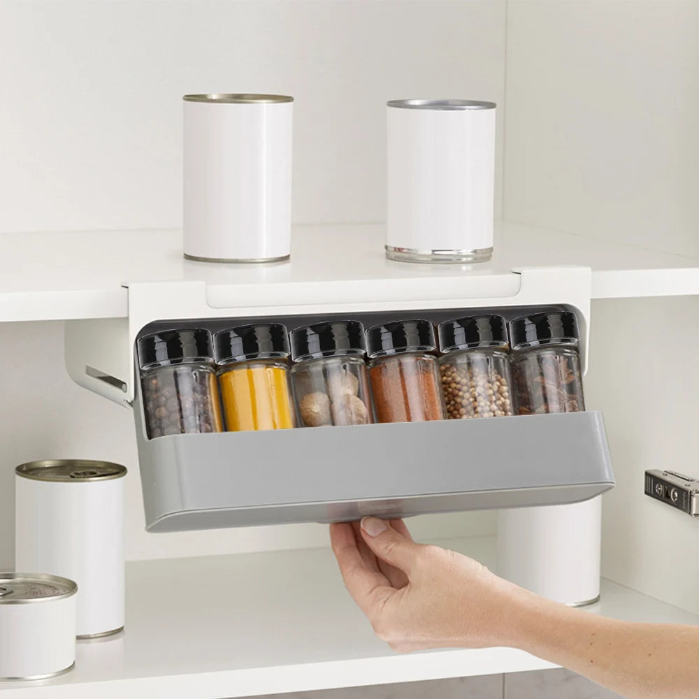 Hidden Seasoning Bottle Organizer