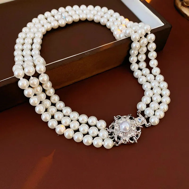 Flower Multi-layer Pearl Jewelry Set