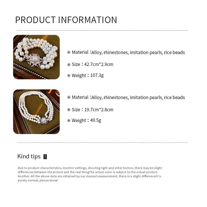 Flower Multi-layer Pearl Jewelry Set