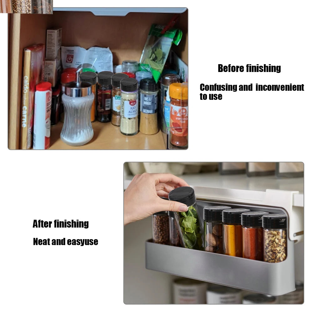 Hidden Seasoning Bottle Organizer