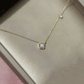 Emerald Crystal Chain Necklace