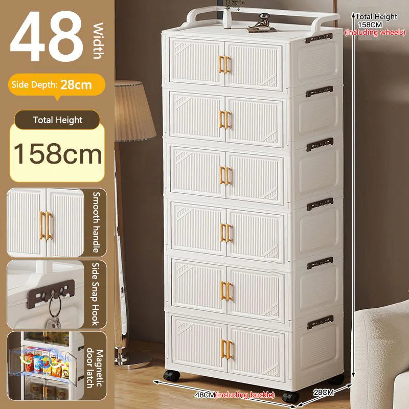 Foldable Multi-layer Storage Cabinet