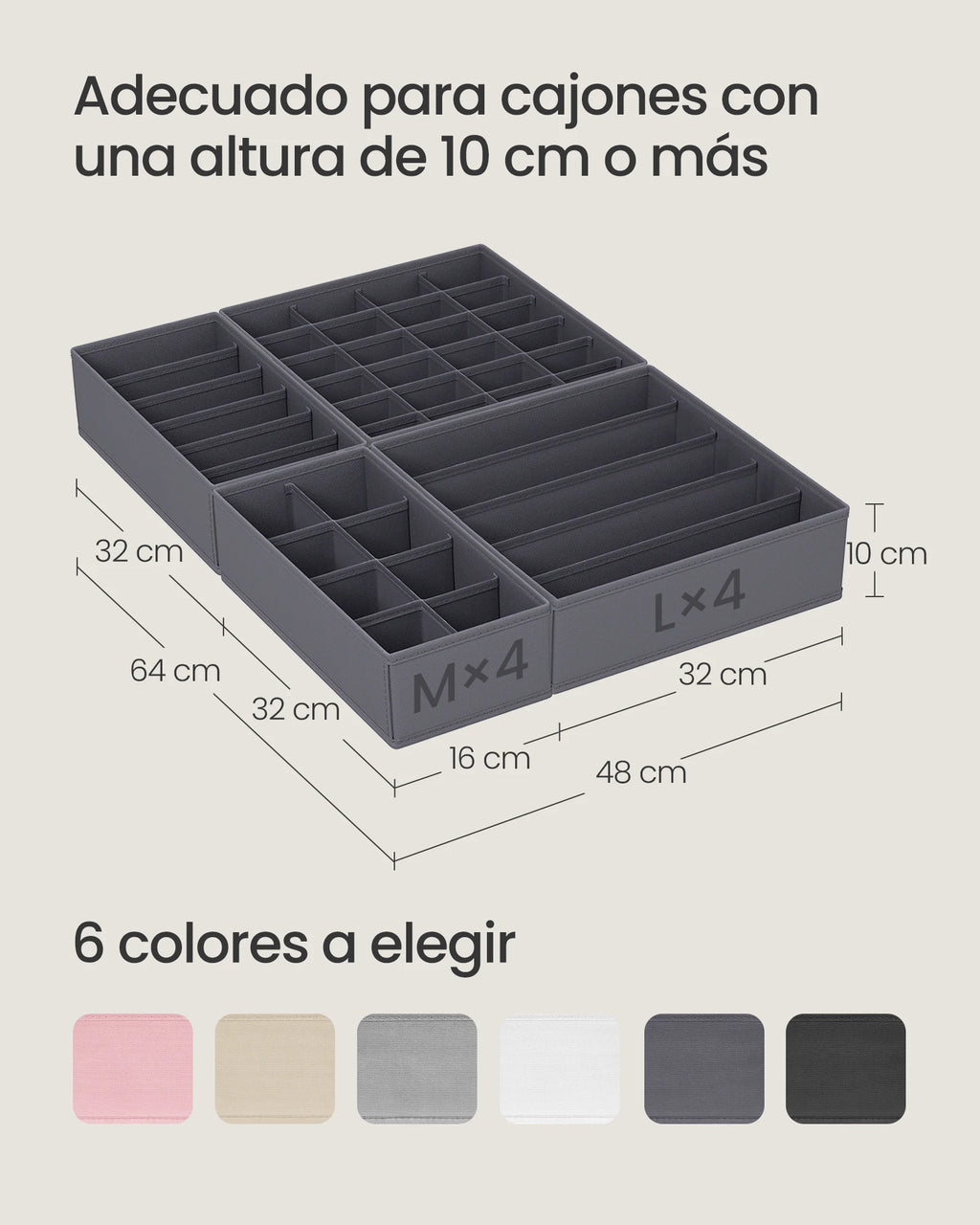 Set of 8 Drawer Dividers
