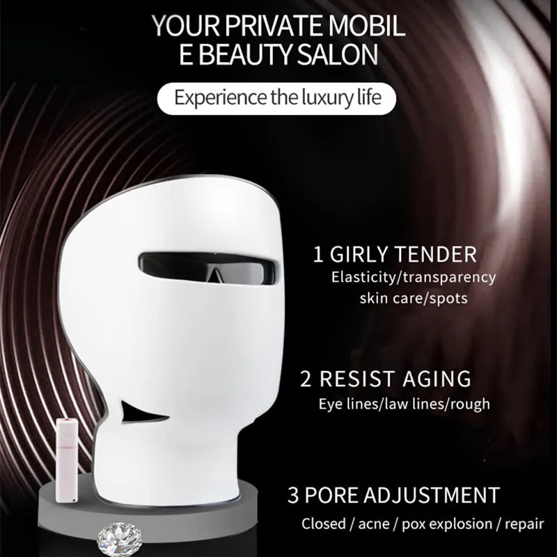 Led phototherapy facial skincare
