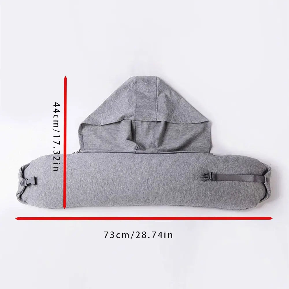 Travel Neck Pillow with Hood