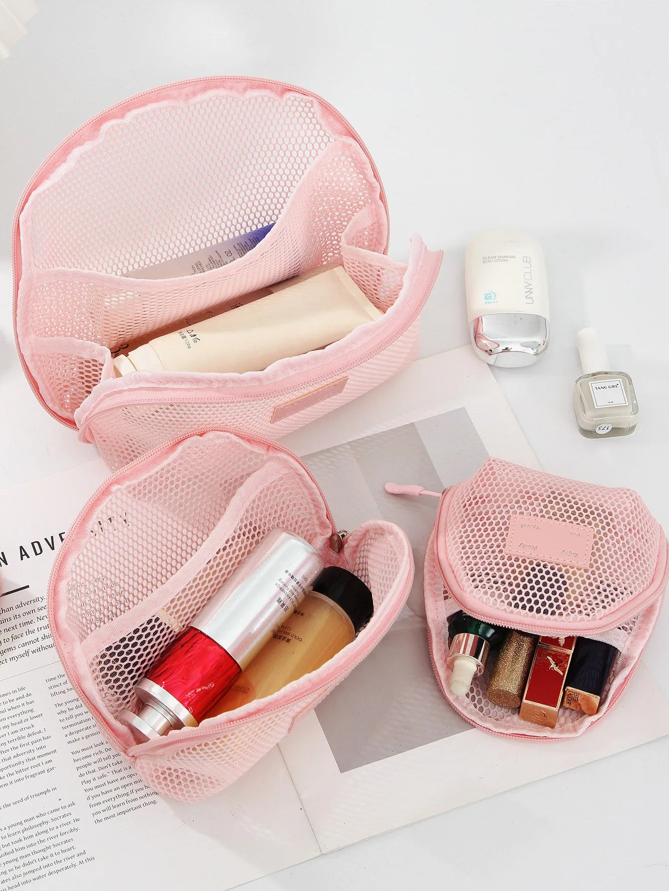 Breathable Mesh Makeup Bag