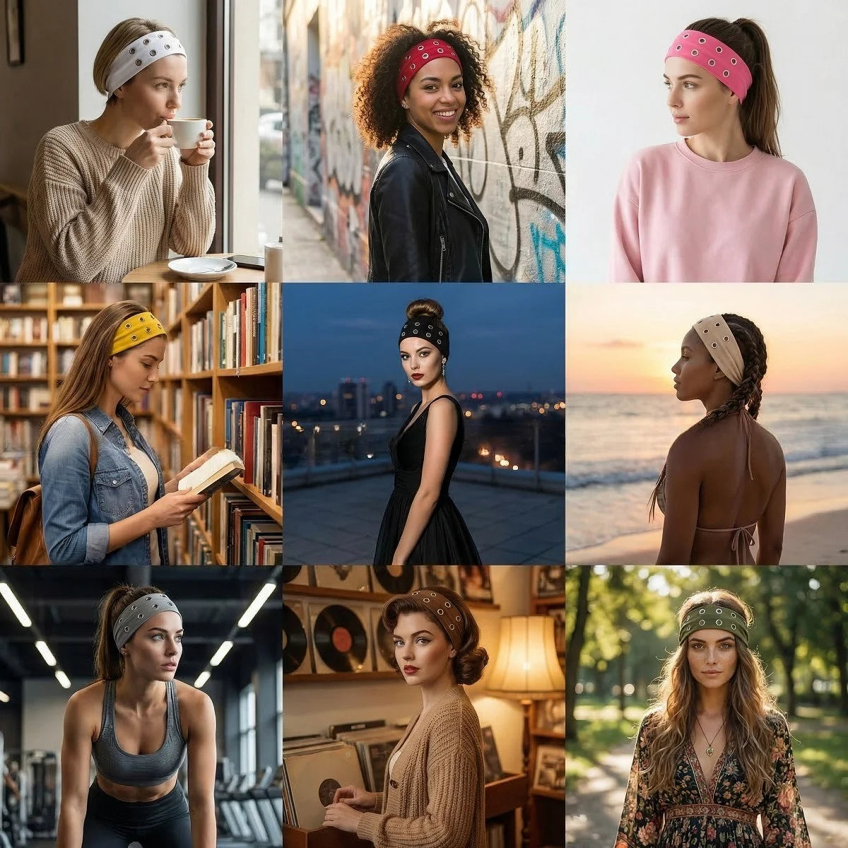elegant headband with hole