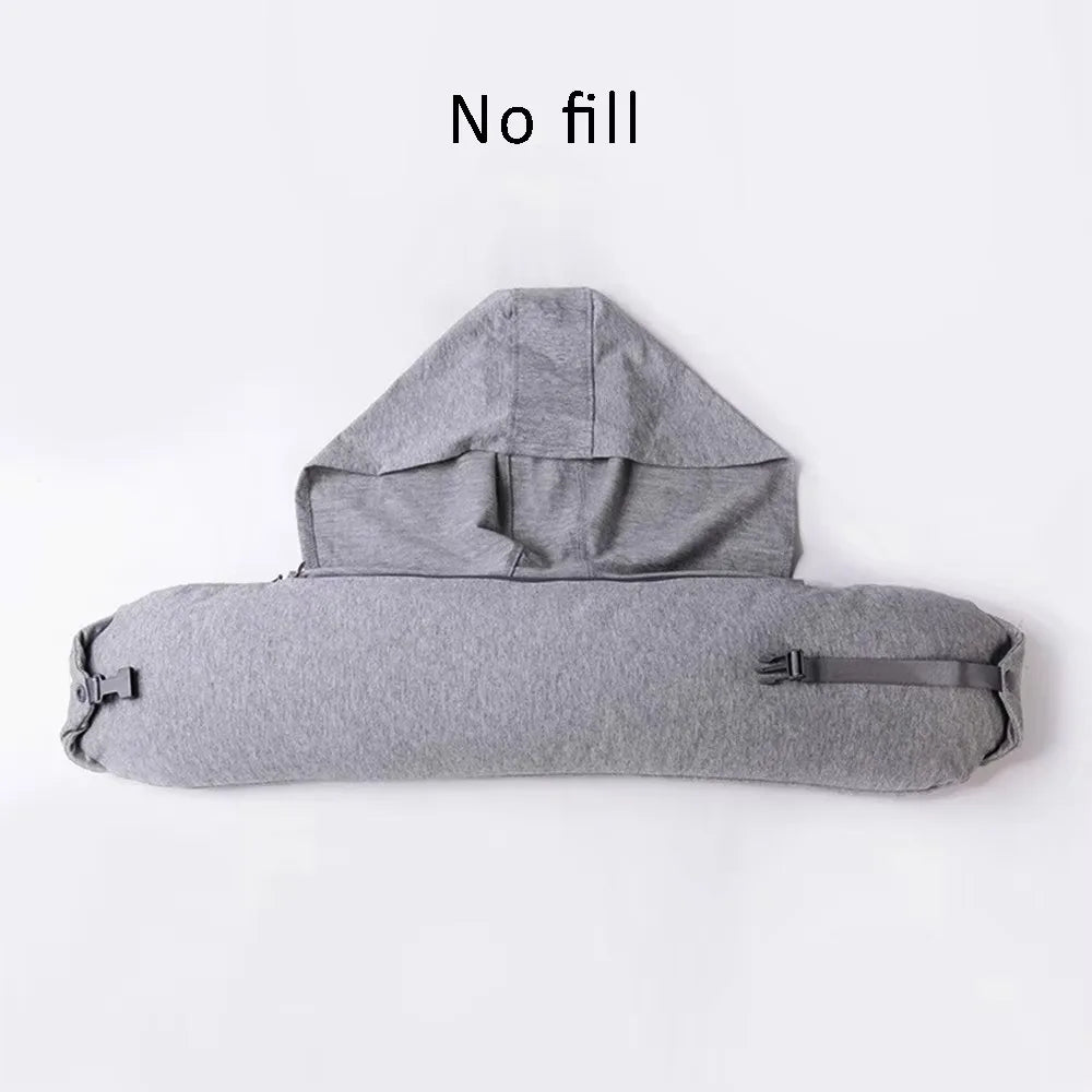 Travel Neck Pillow with Hood